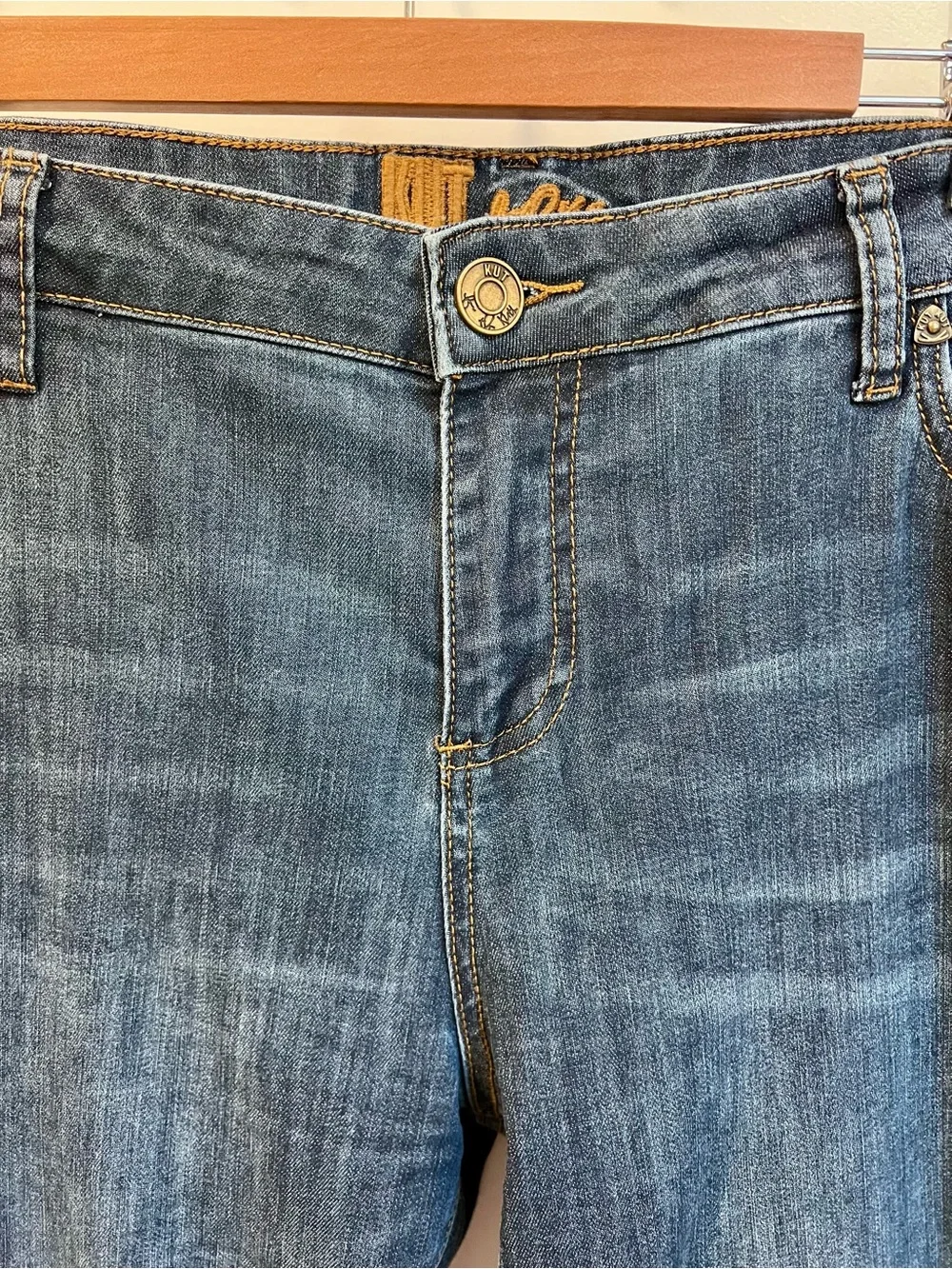 Kut from the Kloth Classic High-Rise Straight Jeans Dark Indigo Plus Size Sz 16